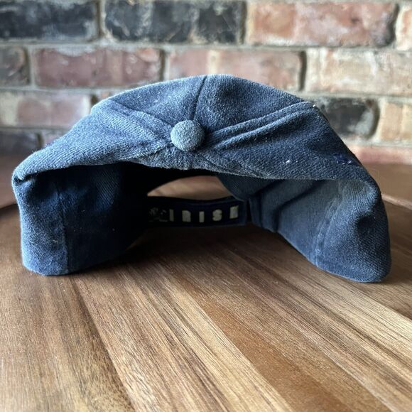 VINTAGE Thrashed Notre Dame Fighting Irish Hat Cap Strap Back Adult Blue - Picture 14 of 16
